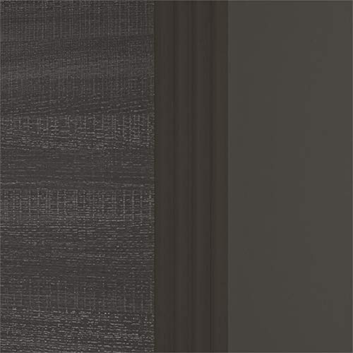 Pemberly Row Traditional Credenza Hutch in Bark Gray and Slate