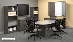 GOF Conference Table & Chairs Set, Dark Cherry/Espresso/Grey/Mahogany/Walnut, 6FT with 4 Chairs