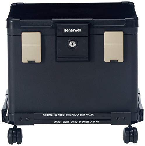 Honeywell Safes & Door Locks - Honeywell Safes & Door Locks Fire Waterproof Filing Safe Box Chest with Wheel Cart 1106W, Medium, navy blue, "33 x 24""