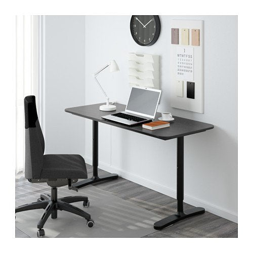 Ikea BEKANT Desk, black-brown, black