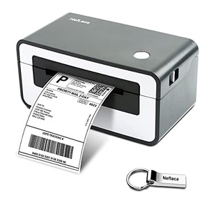 NefLaca Thermal Label Printer,4x6 High Speed USB Shipping Label Printer Commercial Direct Thermal Label Maker One Click Setup Compatible with Amazon, Ebay, Etsy, Shopify and FedEx (Black)