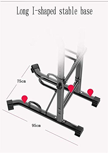 ZXNRTU Strength Training Equipment Strength Training Dip Stands Multifunctional Power Tower, 6 Level Height Adjustment, 300kg, for Strength Training Home Gym