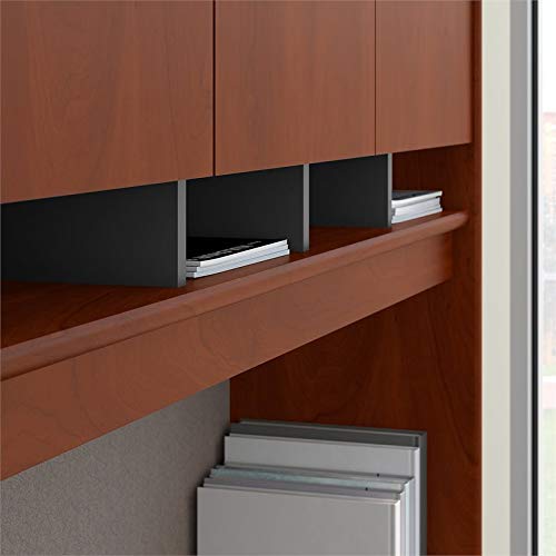 Bush Business Furniture Series C U Shaped Desk with Hutch and Storage, 72W, Hansen Cherry
