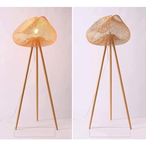 Roedax Japanese Style Wood Tripod Floor Lamp