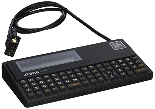 Zebra Technologies ZKDU-001-00 Series ZKDU Keyboard Display Unit for All EPL/ZPL Printer, 62-Key QWERTY Keyboard, Serial Port, Black