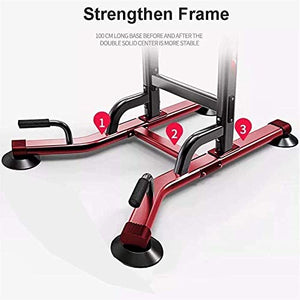 DSWHM Fitness Equipment Strength Training Equipment Strength Training Dip Stands Power Tower Resistant, Dive Stands for Home Gym Strength Training Fitness Adjustable Equipment Support Workout Station