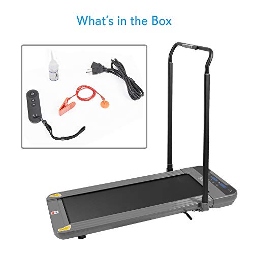 SereneLife Folding Digital Portable Electric Treadmill – Large Running Surface - Compact Slim Fitness Training Cardio Equipment for Home Workouts, walking Exercise – Minimal Profile Running Machine﻿