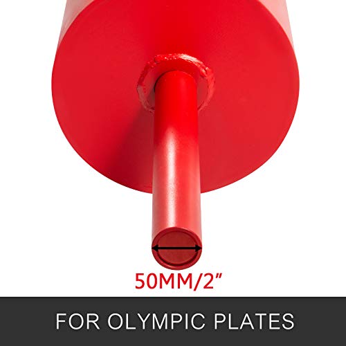 Happybuy Log Bars, 6.3ft 700lbs Log Press Bar - 10in Handle Length, 75lbs Weight - Strong Log Bar for Strength Training Equipment, Red