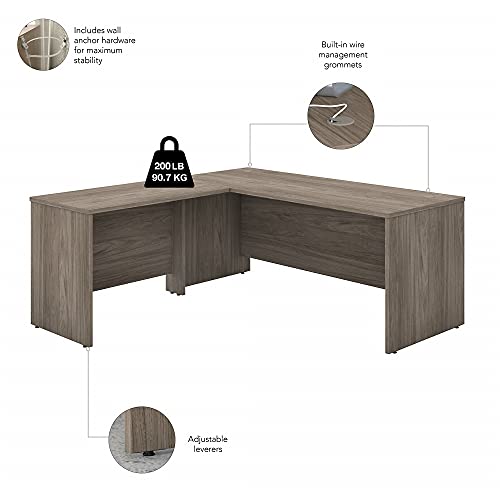 Bush Business Furniture Studio C Desk, 72W x 30D, Modern Hickory