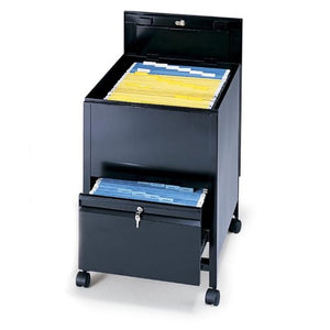 Safco Locking Mobile Tub File with Drawer, Letter Size Gray