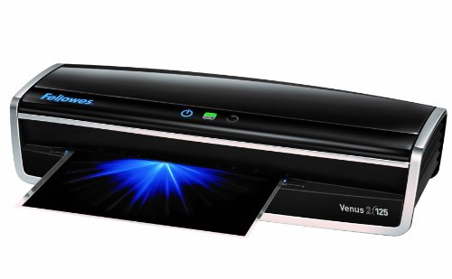 Fellowes Venus 2 125 Laminator with Pouches Kit, Black/Silver, 5.1" x 21.3" x 8.2