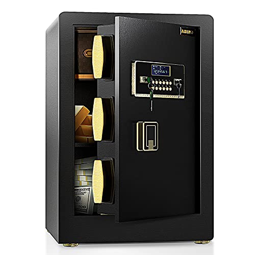 ADIMO Safe, 2.2 Cubic Feet Cabinet Safe Box with Digital Keypad and Key Lock, Built In Cabinet Box, Double Keys, Removable Shelf for Jewelry, Documents, Valuables