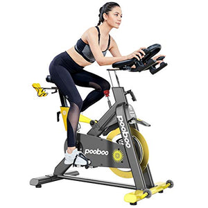 pooboo Commercial Standard Exercise Bike Magnetic Resistance Stationary Bike Indoor Cycling Bike Belt Drive Bike
