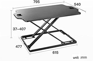 SMSOM Standing Desk Converter, Adjustable Height Sit Stand Desk Riser - Black