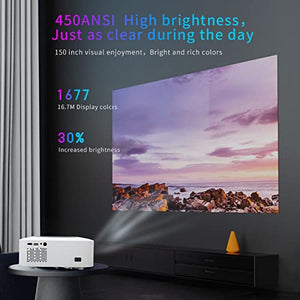 BEYSG Mini Projector Bluetooth5.0 Auto Focus 300ANSI Lm 100‑240V (UK Plug)