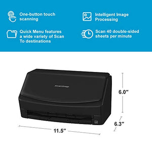 ScanSnap iX1400 Color Document Scanner with Auto Document Feeder - Black