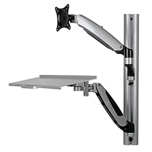 Tripp Lite Wall-Mount for Sit-Stand Desktop Workstation Standing Desk, Single Display w/ Thin Client Mount, for 13 to 27 in. Monitors (WWSS1327RWTC)