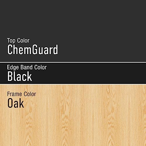 Diversified Woodcrafts Mobile Science Classroom Demonstration Unit, Black Chemguard Table Top, Oak Finish, 48"W x 28"D x 36"H, USA Made