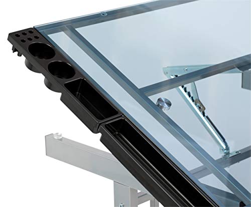SD Studio Designs Vision Modern Metal Drafting Table with Angle Adjustable Top