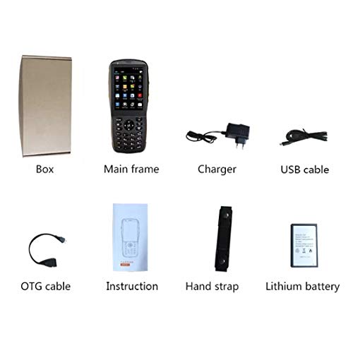 Handheld Mobile Terminal 1D 2D Barcode Scanner, Android 5.1 OS, NFC 13.56MHz, 3G, WiFi, BT4.0, 3.5inch Touch Screen, for Warehouse, Manufacturing Inventory (Size : Charging Base Kit)