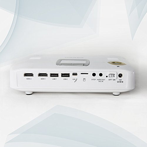 Projector Full 3D 4K Decoding Built-in Interactive Portable Projector 15000mah Battery 2500 Lumens for School Education Classroom Office