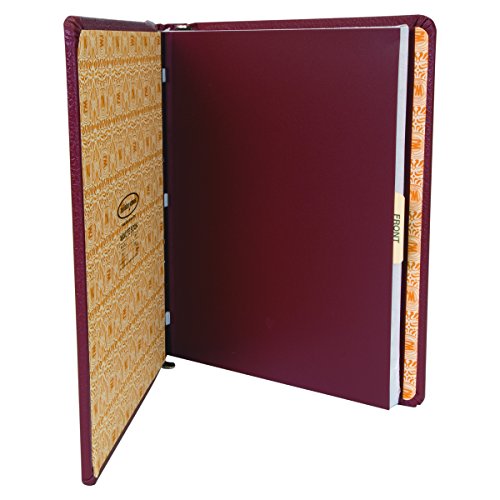 Wilson Jones 0396-11 Looseleaf Minute Book, Red Leather-Like Cover, 125 Pages, 8 1/2 x 11 Inches