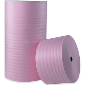 Aviditi FW14S18AS Polyethylene Anti-Static Air Foam Roll, 250' Length x 18" Width x 1/4" Height, Pink (Bundle of 4)