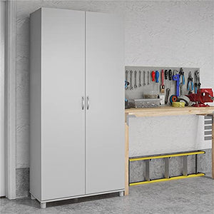 Pemberly Row 36" Utility Storage Cabinet in Dove Gray