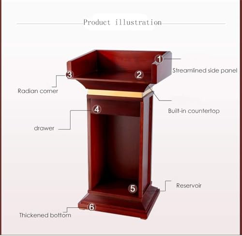 SMuCkS Modern Wood Standing Lectern Podium Stand
