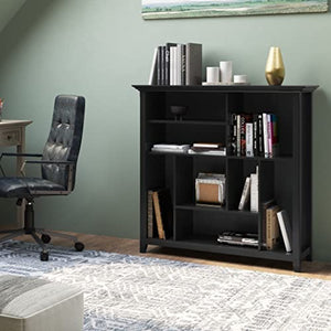 SIMPLIHOME Amherst Solid Wood 44 Inch Black Multi Cube Bookcase - Living Room, Study, Office