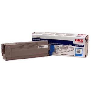 Okidata 43324419 C5550 C6100 Toner Cartridge (Cyan) in Retail Packaging