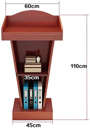 CAMBOS Solid Wood Lectern Podium Stand for Conference Room and Teacher's Desk