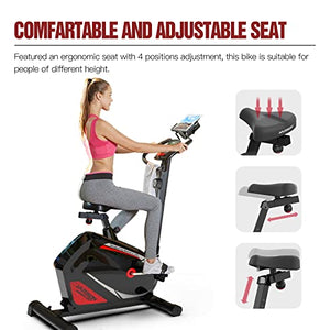 HARISON Exercise Bike Stationary Magnetic Upright Exercise Bike Workout Bike for Home With Tablet Holder and LCD Display