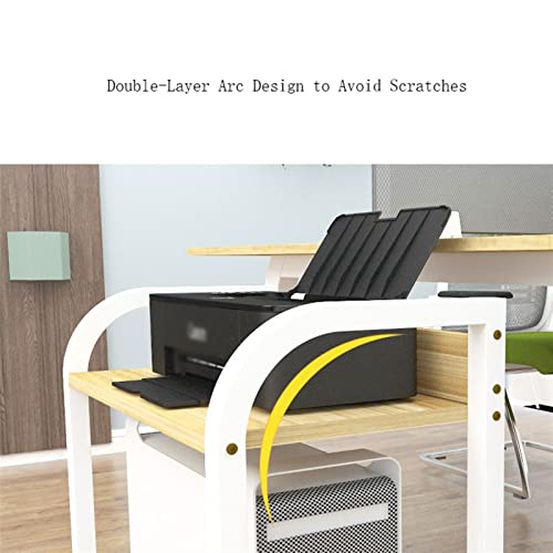 LOVULIFE Computer Tower Stand Printer Table Double-layer Shelf With Pulleys CPU Stand
