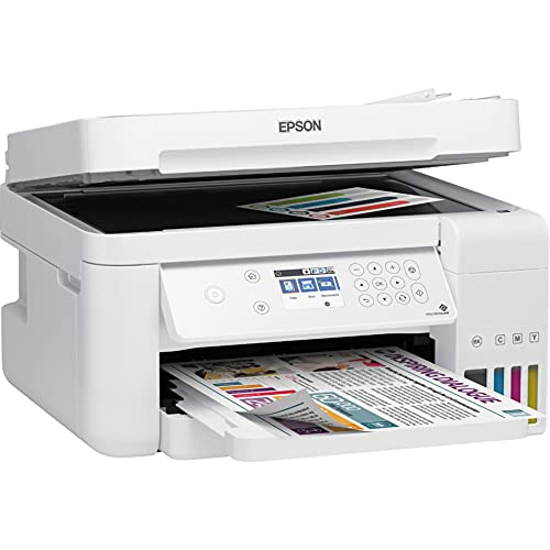 Epson_EcoTank ET Series Color Inkjet All-in-One Supertank Printer / 3-in-1 with ADF, Wireless & Ethernet: Print Scan Copy/White