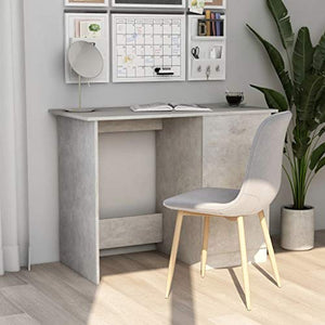Canditree Modern Writing Desk with Storage Drawer and Cabinet, Computer Desk Workstation for Home Office (Concrete Gray)