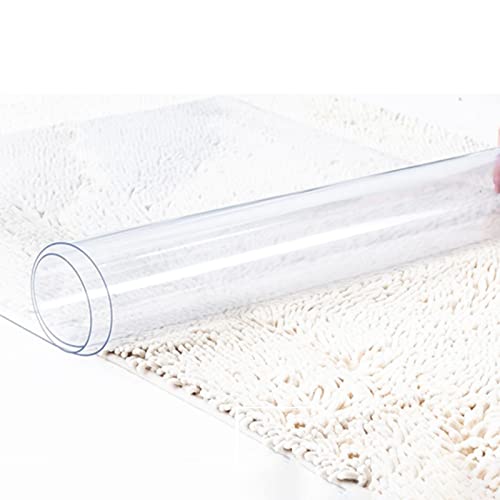 HOBBOY Glass Floor Chair Mat for Office - Non-Skid, Waterproof, Heavy Duty - Easy to Cut, Transparent