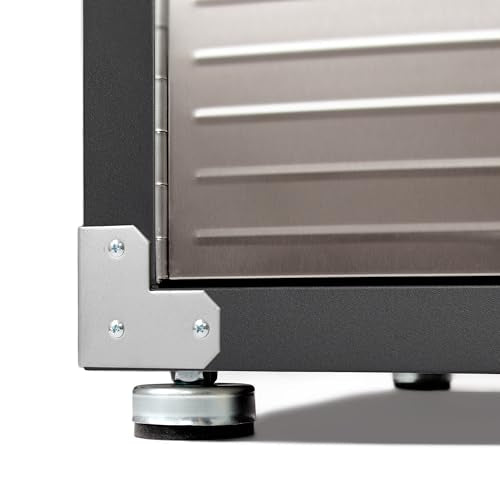 Seville Classics UltraHD Lockable Metal Storage Cabinet Organizer, 60" W x 24" D x 72" H, Graphite