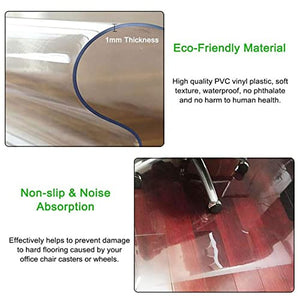 BABYCE Clear Vinyl Plastic Floor Runner Protector - Anti-Slip PVC Chair Mat, Waterproof - 60/70/80/90/100/120cm