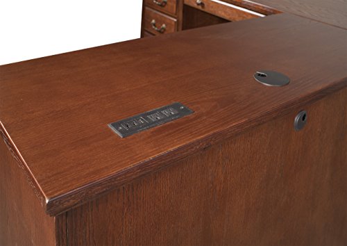 Martin Furniture Huntington Oxford Office Right L-Shaped Desk, Burnish Finish