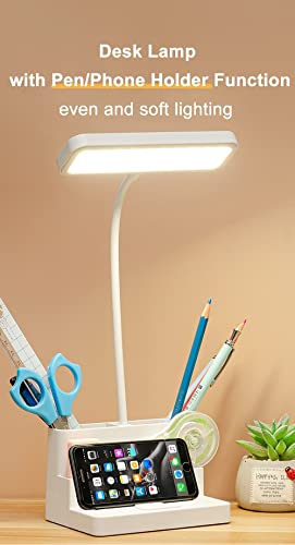 Table Lamp LED Desk Lamp with Pen Holder Function - Rechargeable USB Night Light