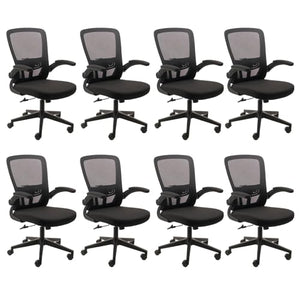 KLASIKA Ergonomic Mesh Desk Chairs with Wheels, Adjustable Height, and Lumbar Support - Set of 4