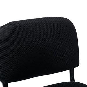 DM Furniture Black Stackable Office Chairs Set of 10 - Mesh Reception Chairs for Meeting/Events/Hall