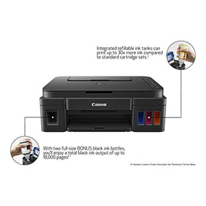 Canon PIXMA G Series Wireless MegaTank All-in-One Printer with Copier and Scanner, Built in Wi-Fi, Fast Print Speeds, Borderless Photos, Black, 32GB Durlyfish USB Card