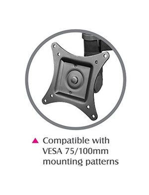 SIIG Articulating Adjustable Quad 4-Monitor Desk Mount - Fits 13" to 27" Monitors - (CE-MT0S12-S1)