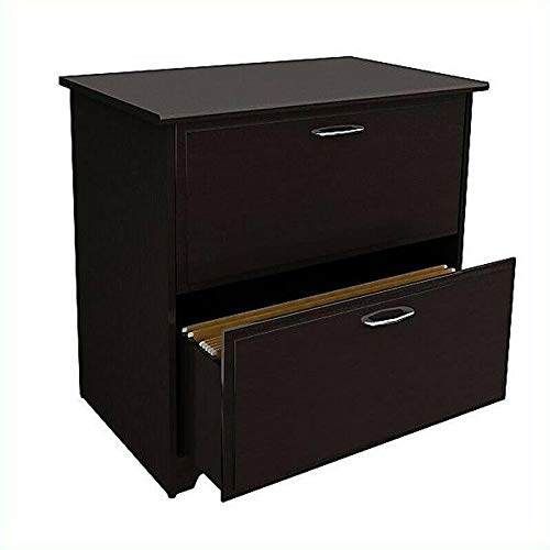 2 Piece Office Set with Filing Cabinet and Desk in Espresso Oak-Home office furniture sets-Computer desk-Home office desks-Desk with drawers-Storage cabinet-Home office desk-Home office furniture set