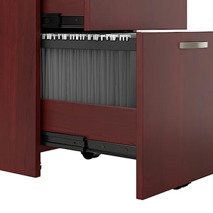 Bush Business Furniture Office in an Hour 65W x 33D Cubicle Workstation with Storage in Hansen Cherry