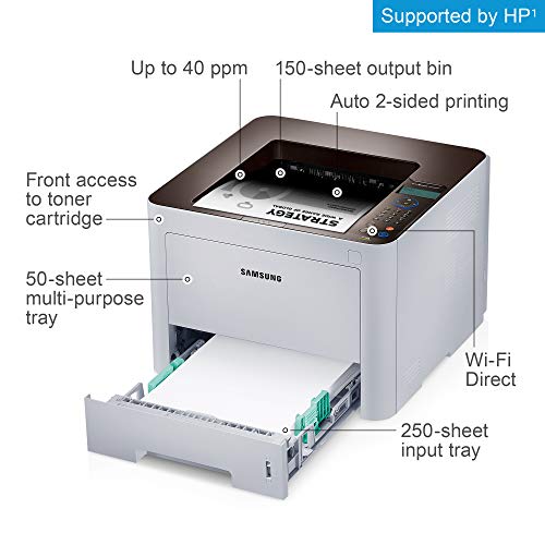 Samsung ProXpress M3820DW Wireless Monochrome Laser Printer with Mobile Connectivity, Duplex Printing, Print Security & Management Tools (SS372C)