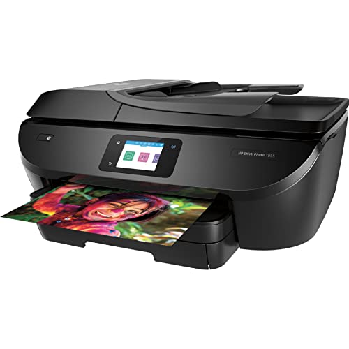 HP ENVY 78 55 Wireless All-In-One Color Inkjet Photo Printer, Black- Print Copy Scan Fax - 2.65" Touchscreen CGD, 15 ppm, 4800x1200 dpi, Auto 2-Sided Printing, 35-page ADF, Ethernet, Instant Ink Ready