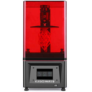 ELEGOO Mars Pro MSLA 3D Printer UV Photocuring LCD 3D Printer with Matrix UV LED Light Source, Built-in Activated Carbon,Off-Line Print 4.53in(L) x 2.56in(W) x 5.9in(H) Printing Size (Renewed)
